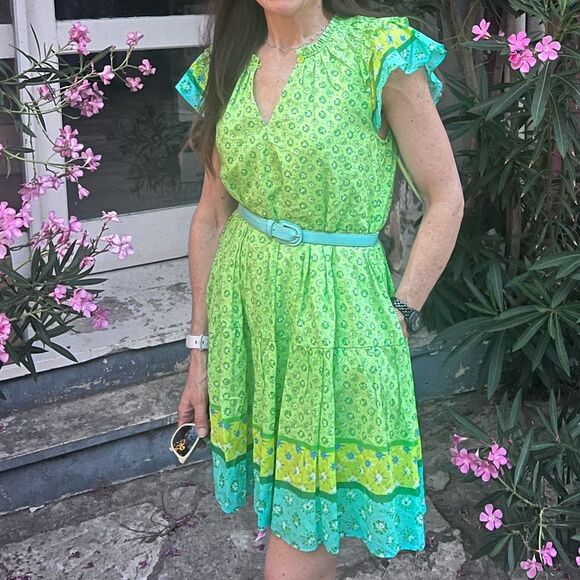 Hale Bob Vacation Resort Dress Pockets And Ruffles - Picture 3 of 9